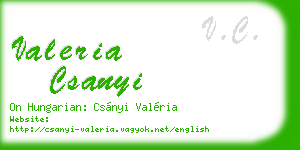 valeria csanyi business card
