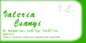 valeria csanyi business card